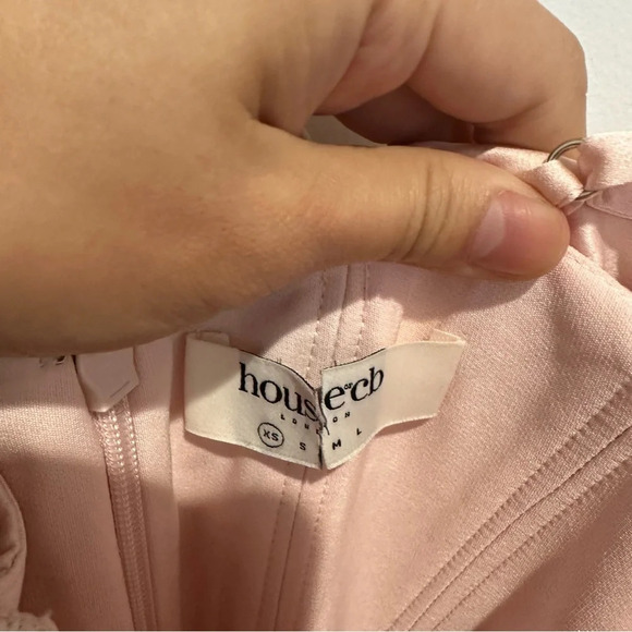 House of CB Camila Blush Pink Midi Off the Shoulder Corset Dress - Picture 9 of 13